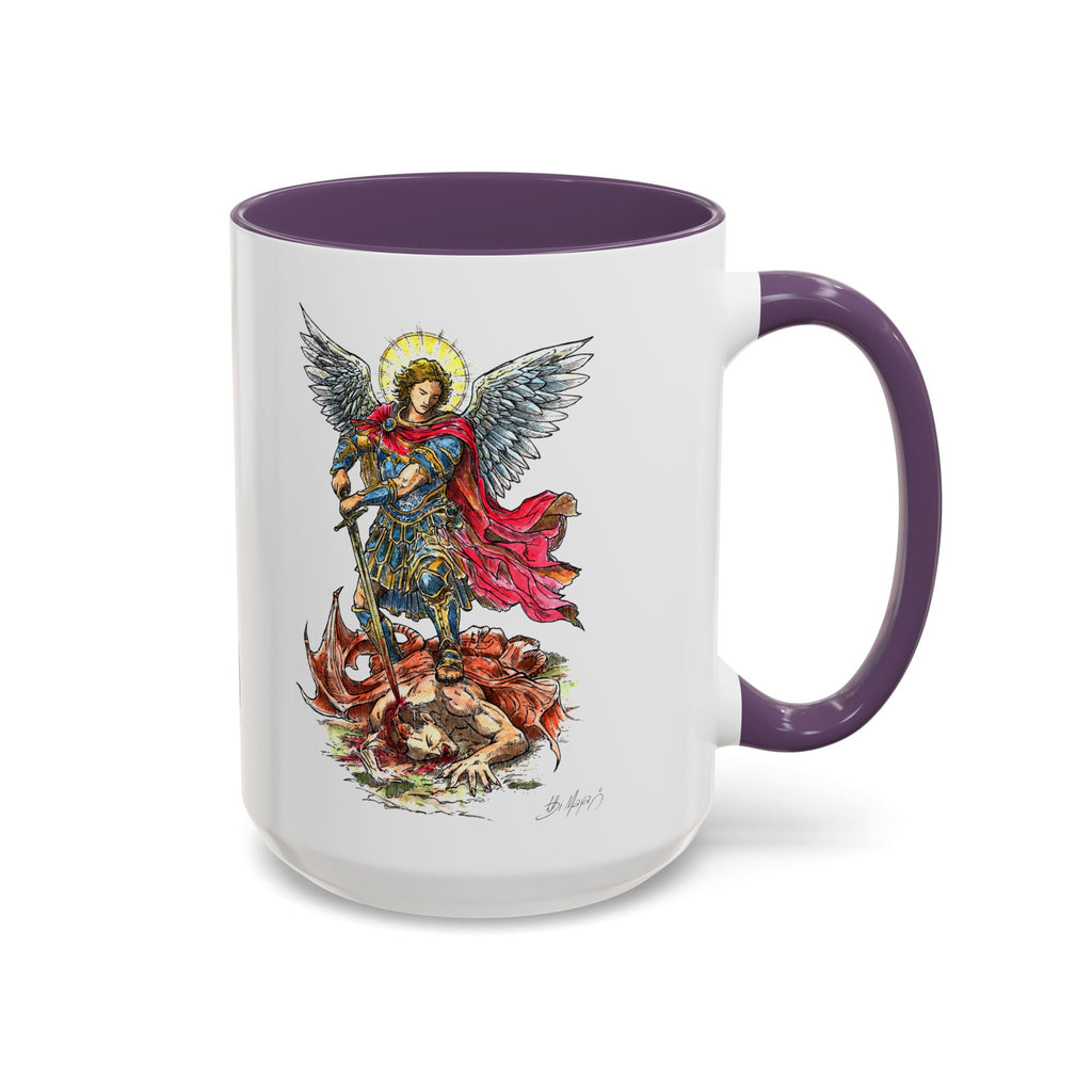 St. Michael Archangel Illustration Coffee Mug | Accent 11/15oz