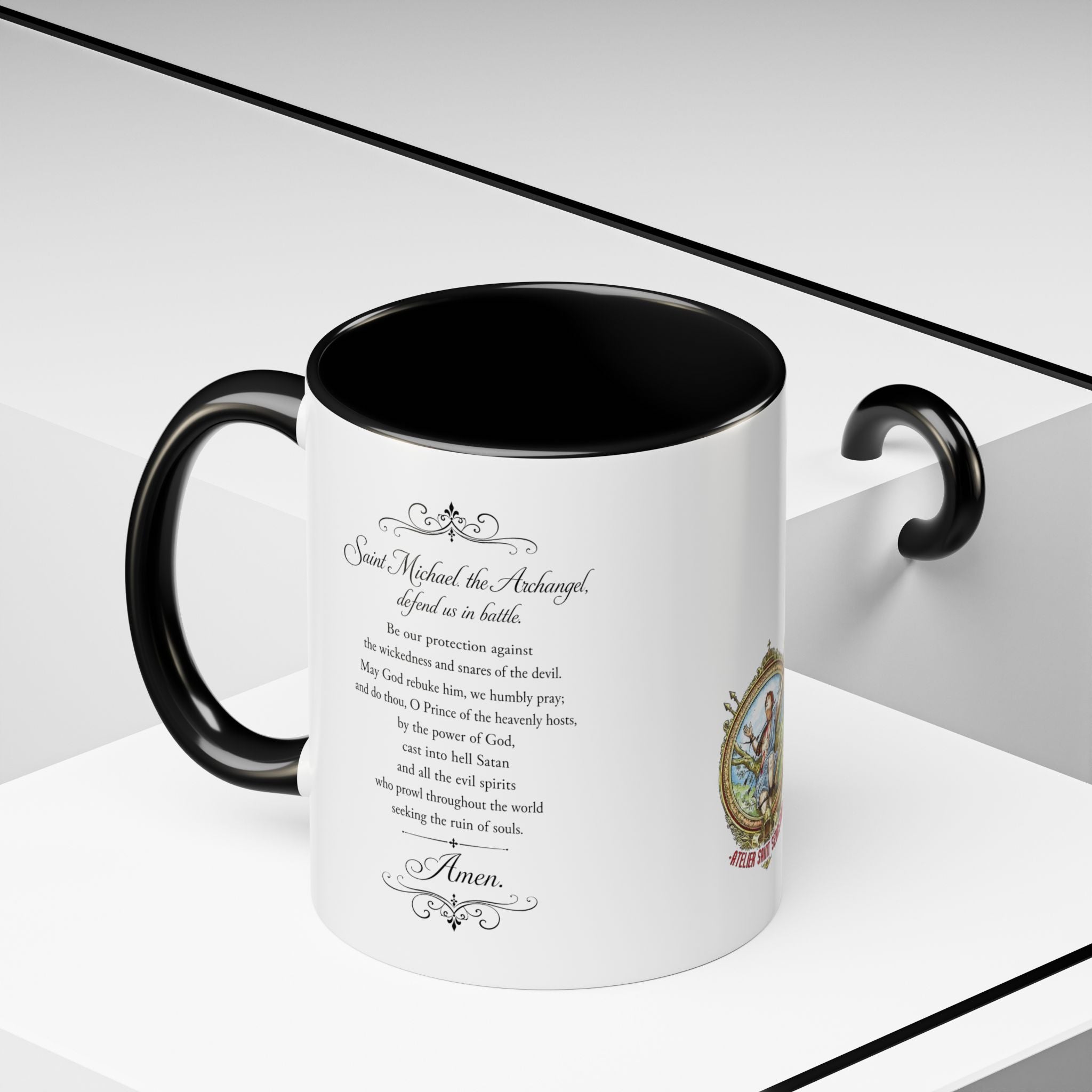 St. Michael Archangel Illustration Coffee Mug | Accent 11/15oz