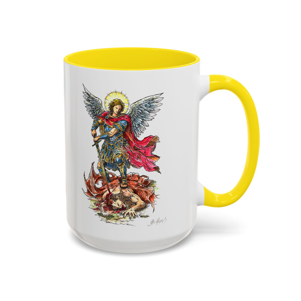 St. Michael Archangel Illustration Coffee Mug | Accent 11/15oz