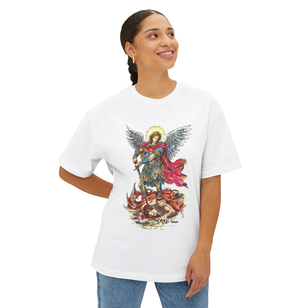 Saint Michael Archangel illustration Tee | Angel, Sword, Dragon Slayer