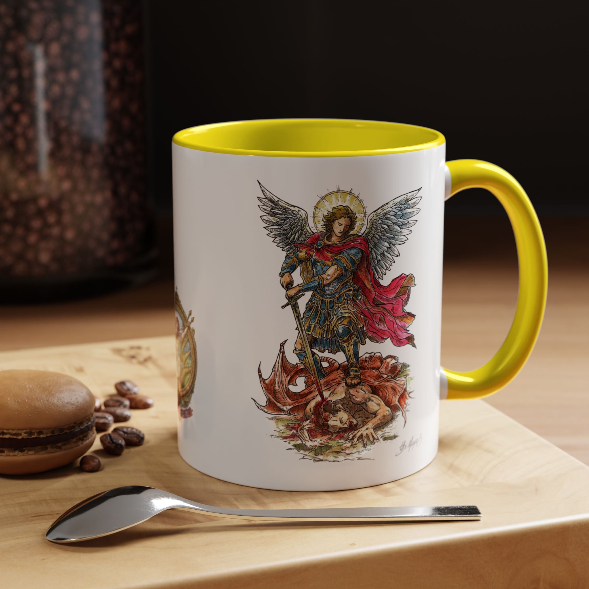St. Michael Archangel Illustration Coffee Mug | Accent 11/15oz