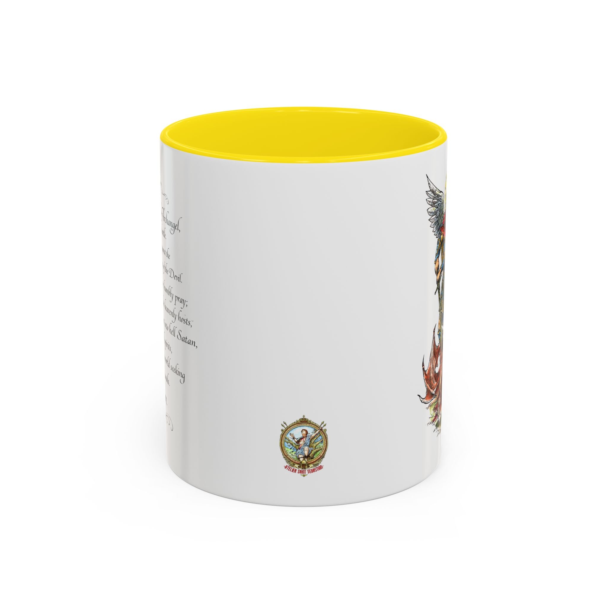 St. Michael Archangel Illustration Coffee Mug | Accent 11/15oz