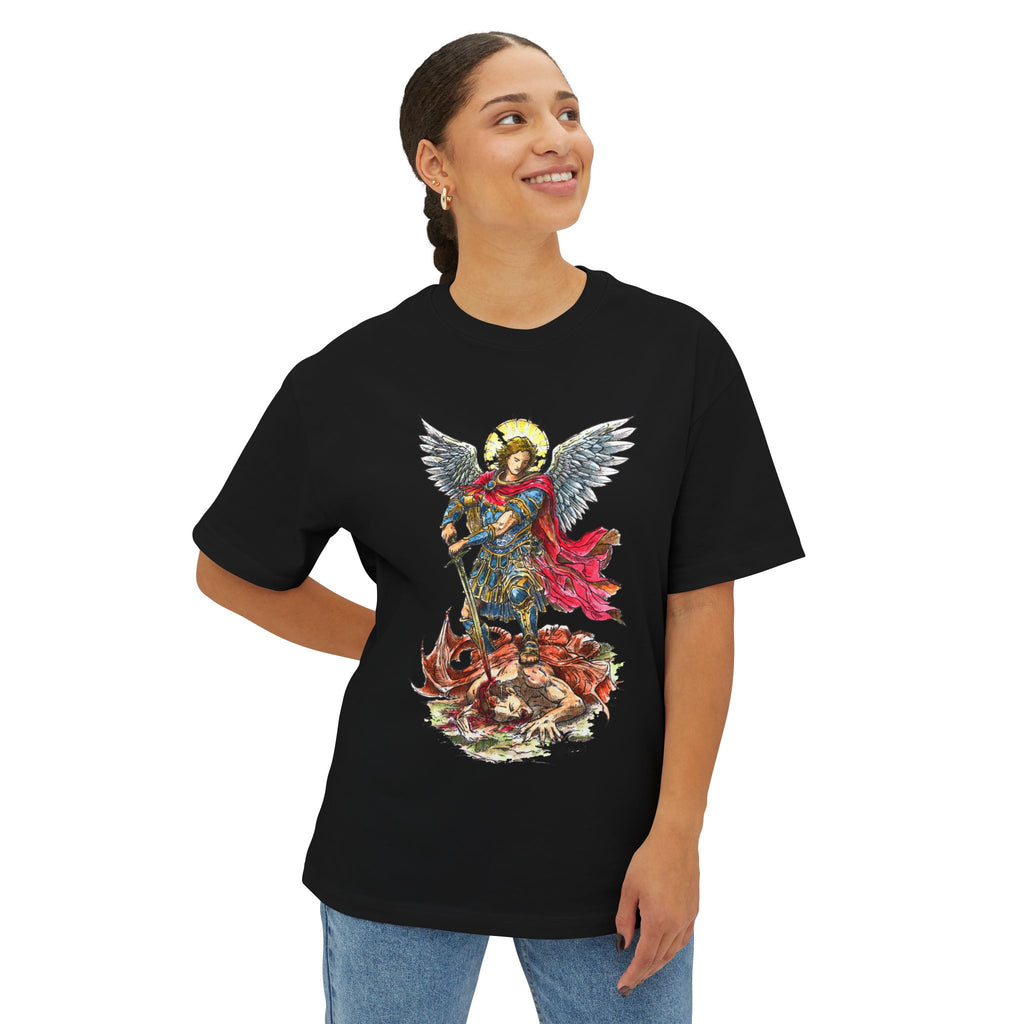 Saint Michael Archangel illustration Tee | Angel, Sword, Dragon Slayer