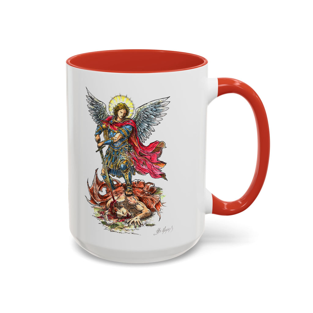 St. Michael Archangel Illustration Coffee Mug | Accent 11/15oz