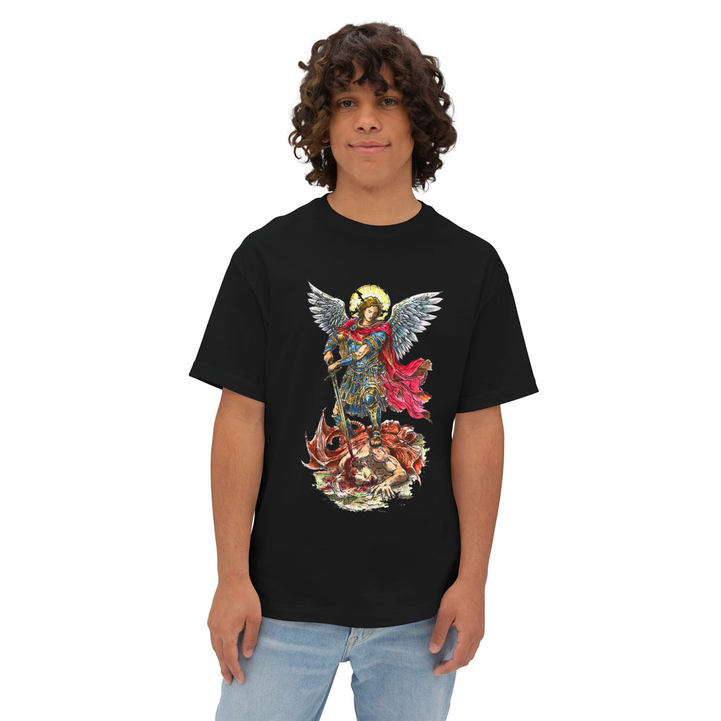 Saint Michael Archangel illustration Tee | Angel, Sword, Dragon Slayer