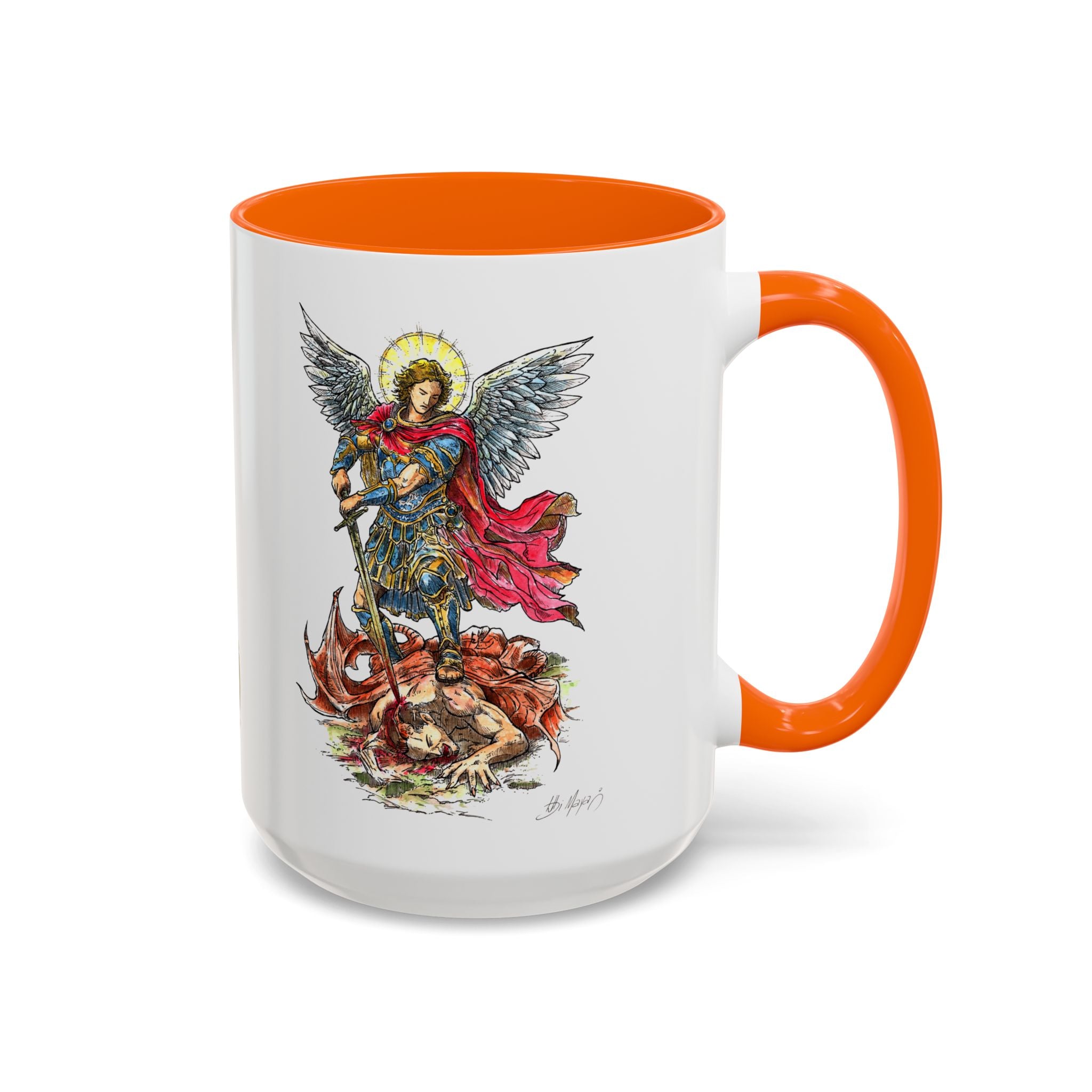 St. Michael Archangel Illustration Coffee Mug | Accent 11/15oz