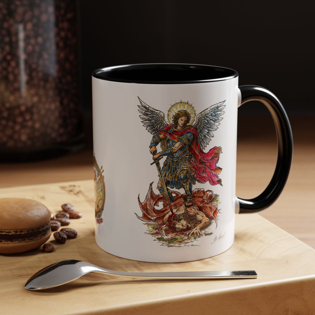 St. Michael Archangel Illustration Coffee Mug | Accent 11/15oz