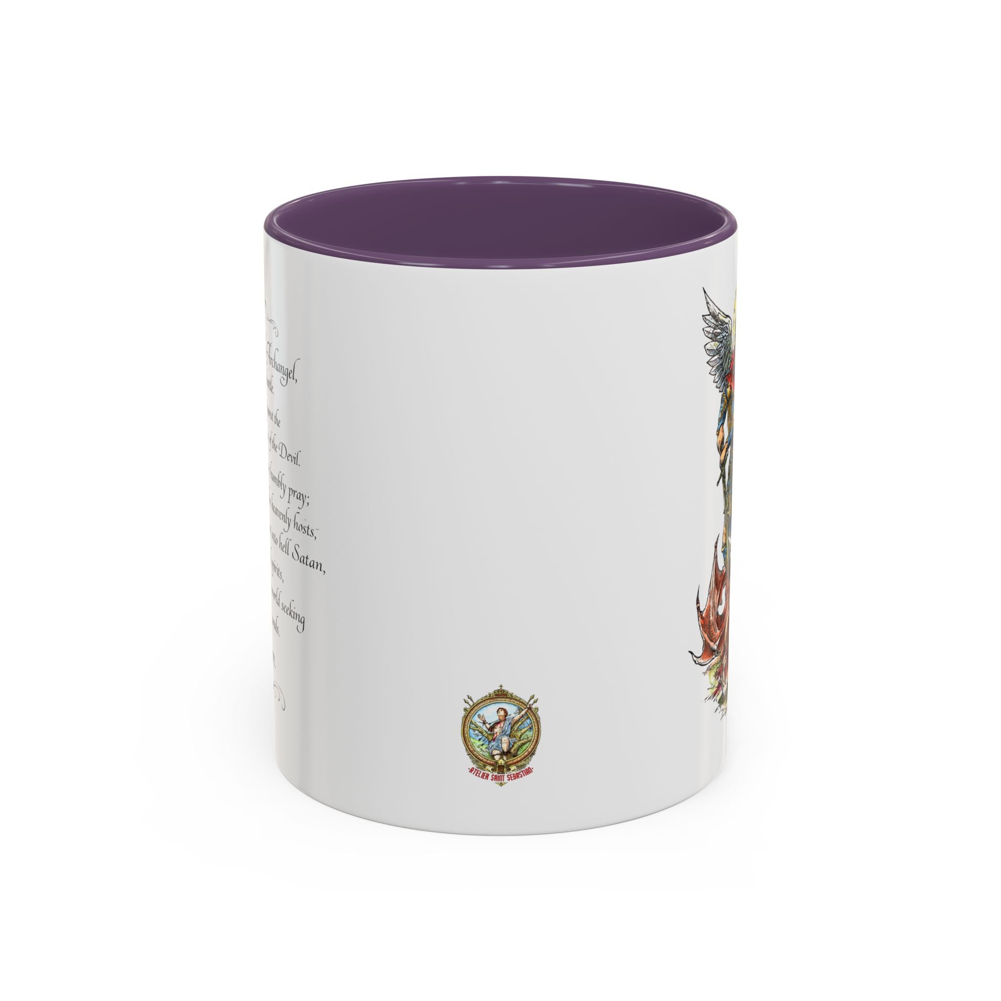 St. Michael Archangel Illustration Coffee Mug | Accent 11/15oz