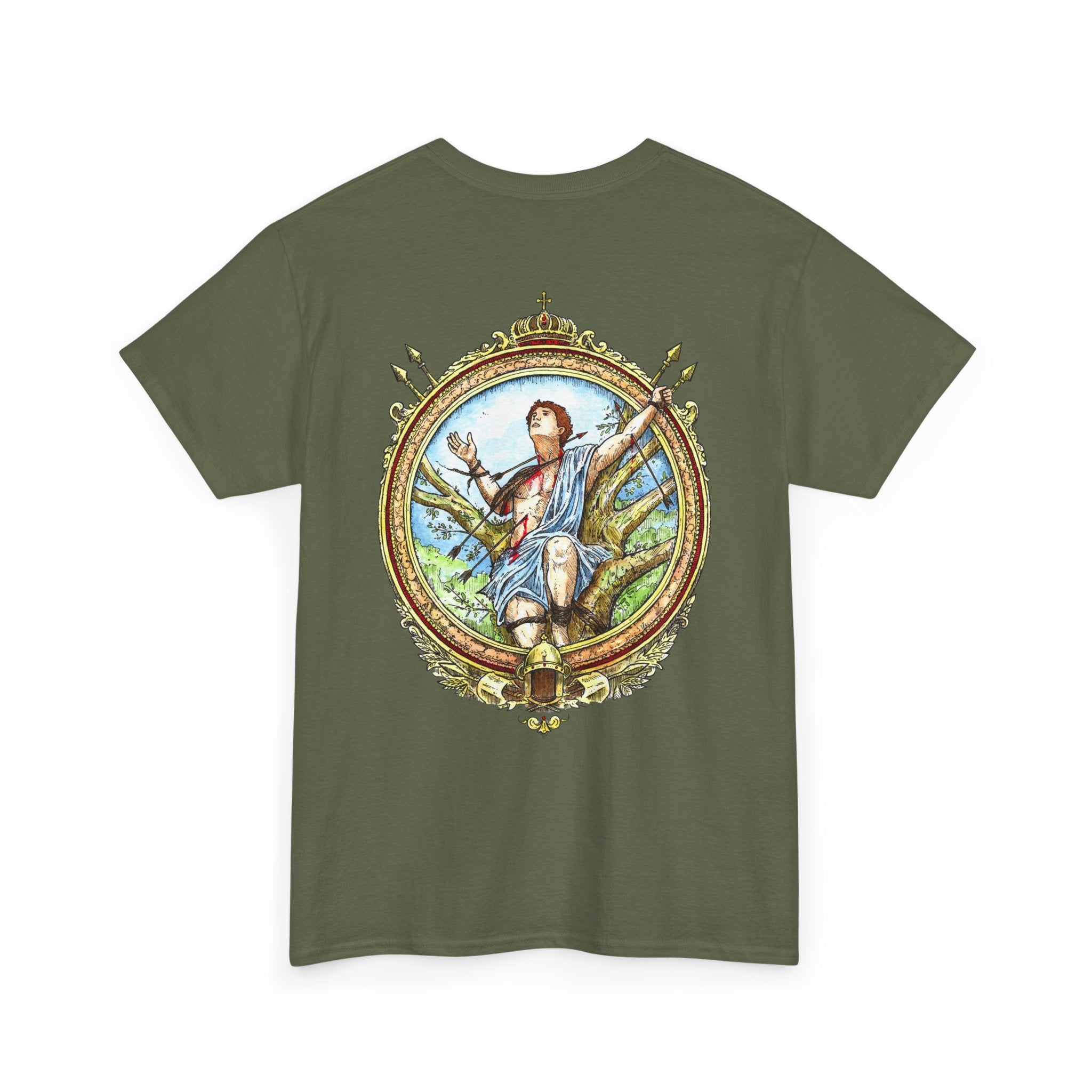 Saint Sebastian Shirt – Catholic Sacred Art Cotton Tee