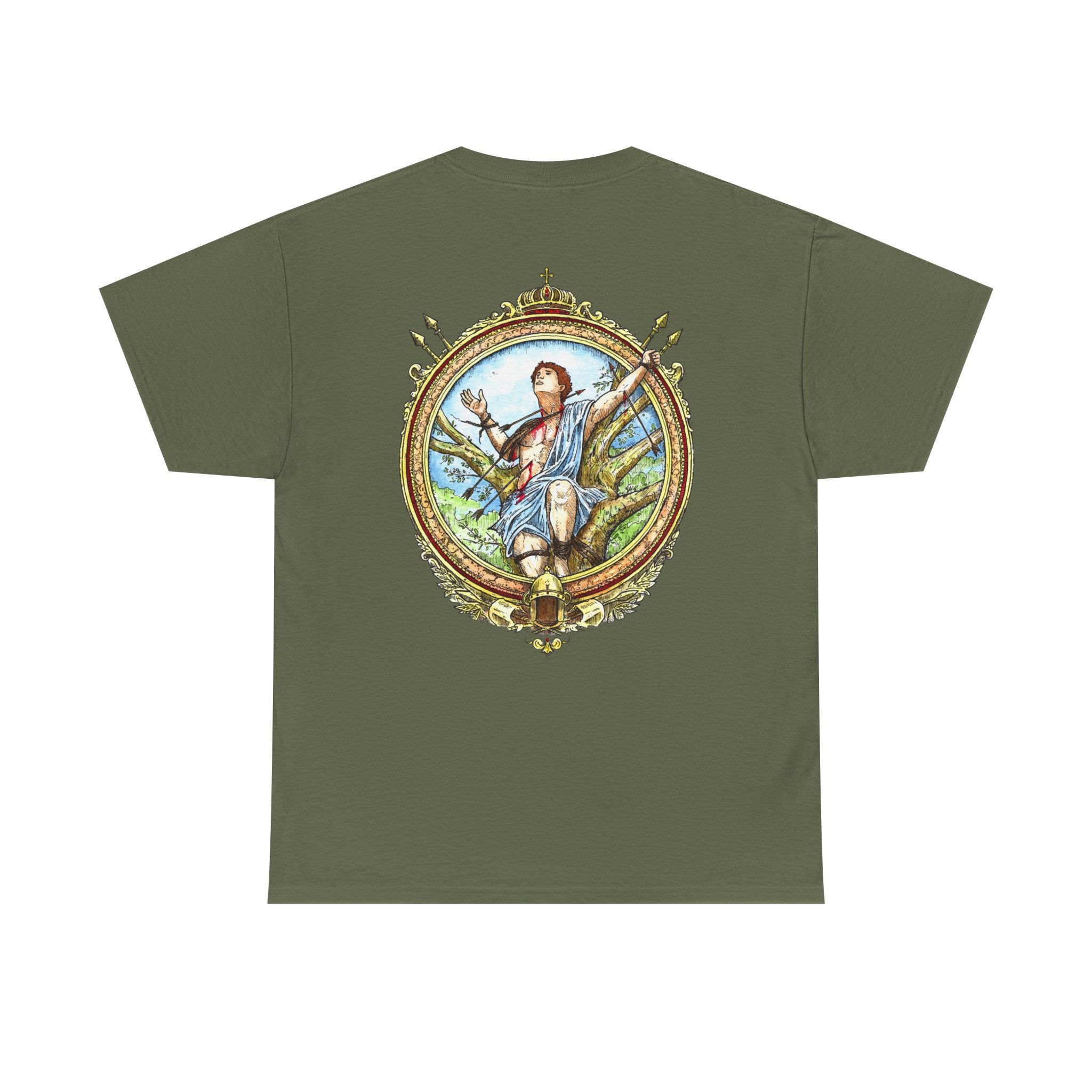 Saint Sebastian Shirt – Catholic Sacred Art Cotton Tee