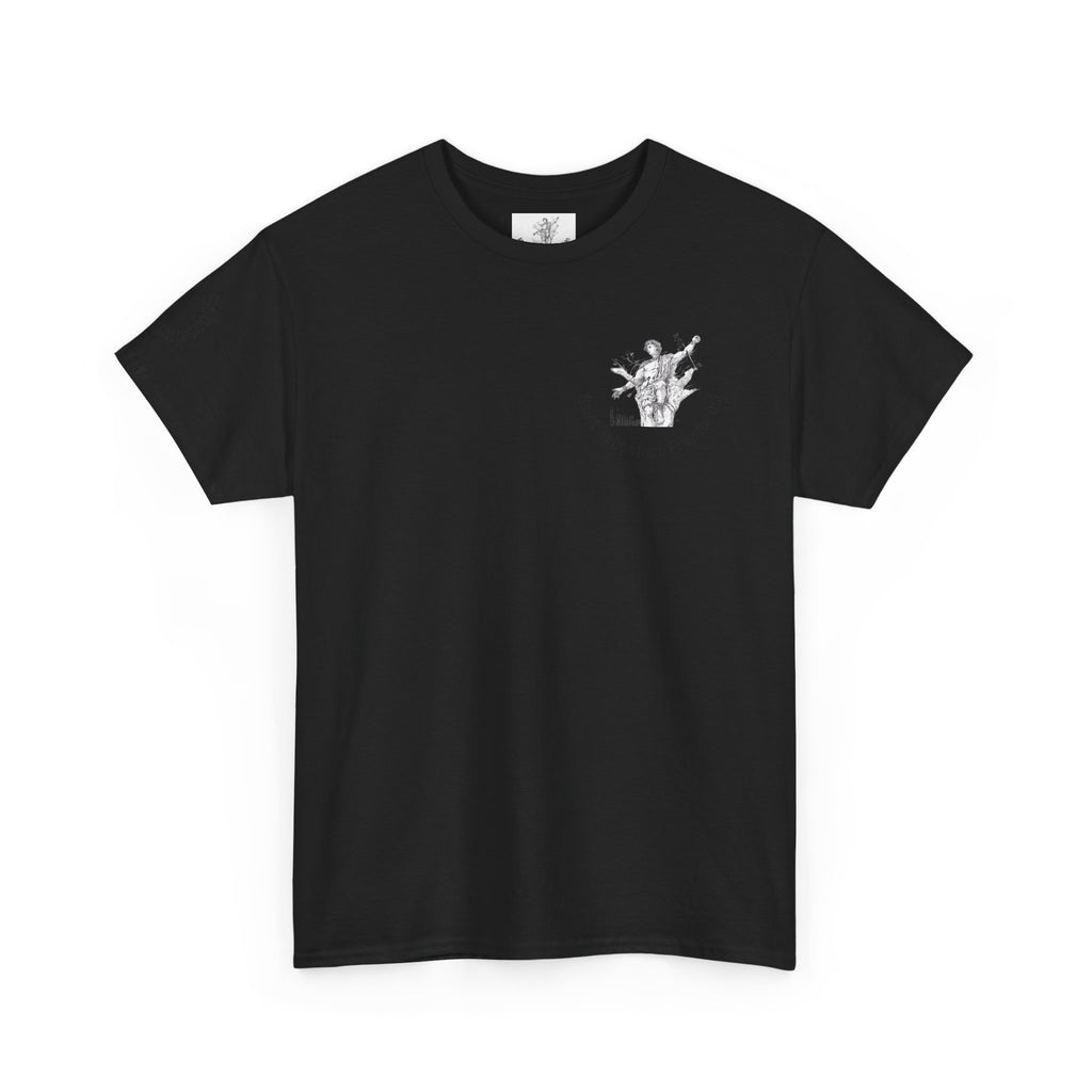 Saint Sebastian Illustration Tee | Vintage Religious Art, Martyrdom Design