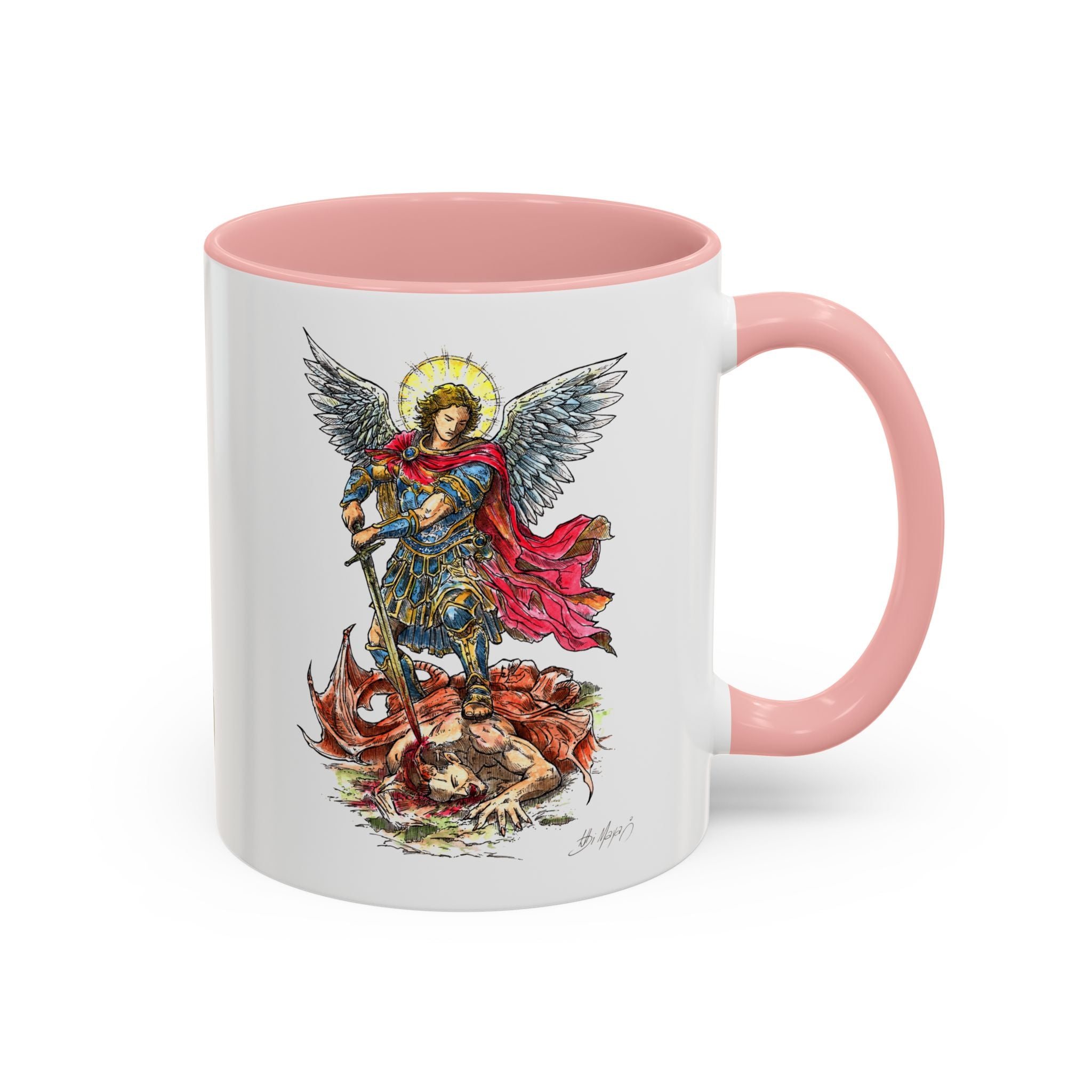 St. Michael Archangel Illustration Coffee Mug | Accent 11/15oz