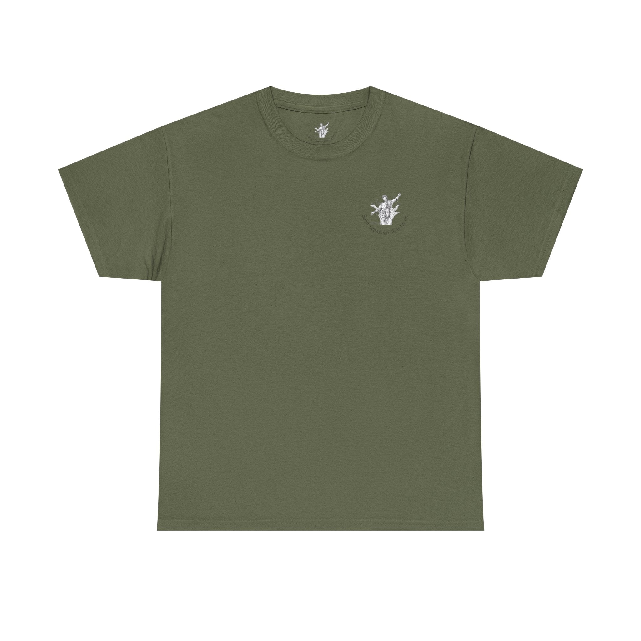 Saint Sebastian Illustration Tee | Vintage Religious Art, Martyrdom Design
