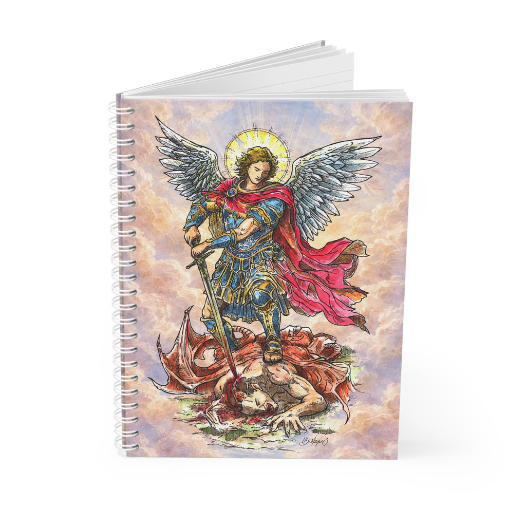 Saint Michael the Archangel Spiral Notebook | Prayer Verse, Religious Journal