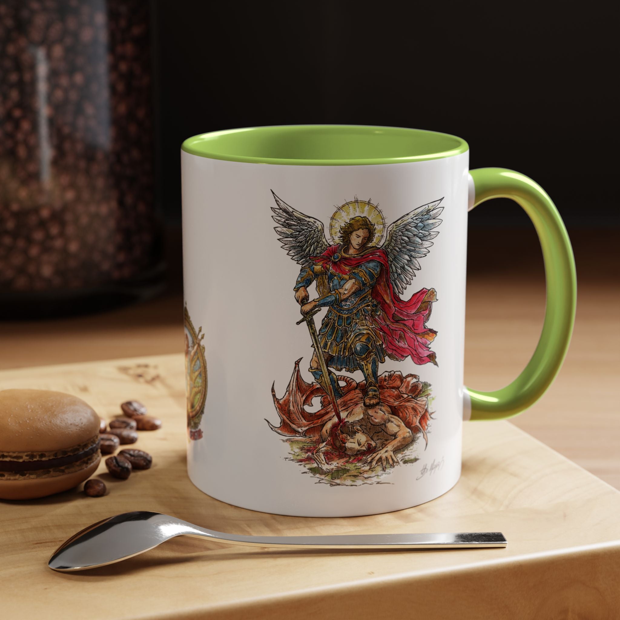 St. Michael Archangel Illustration Coffee Mug | Accent 11/15oz