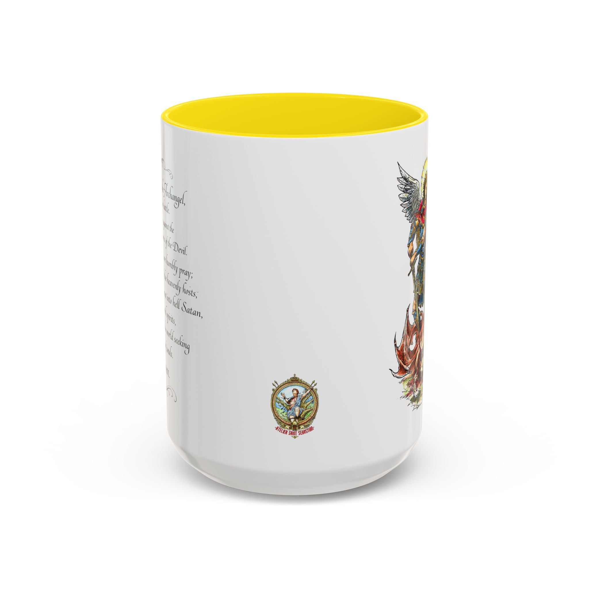 St. Michael Archangel Illustration Coffee Mug | Accent 11/15oz