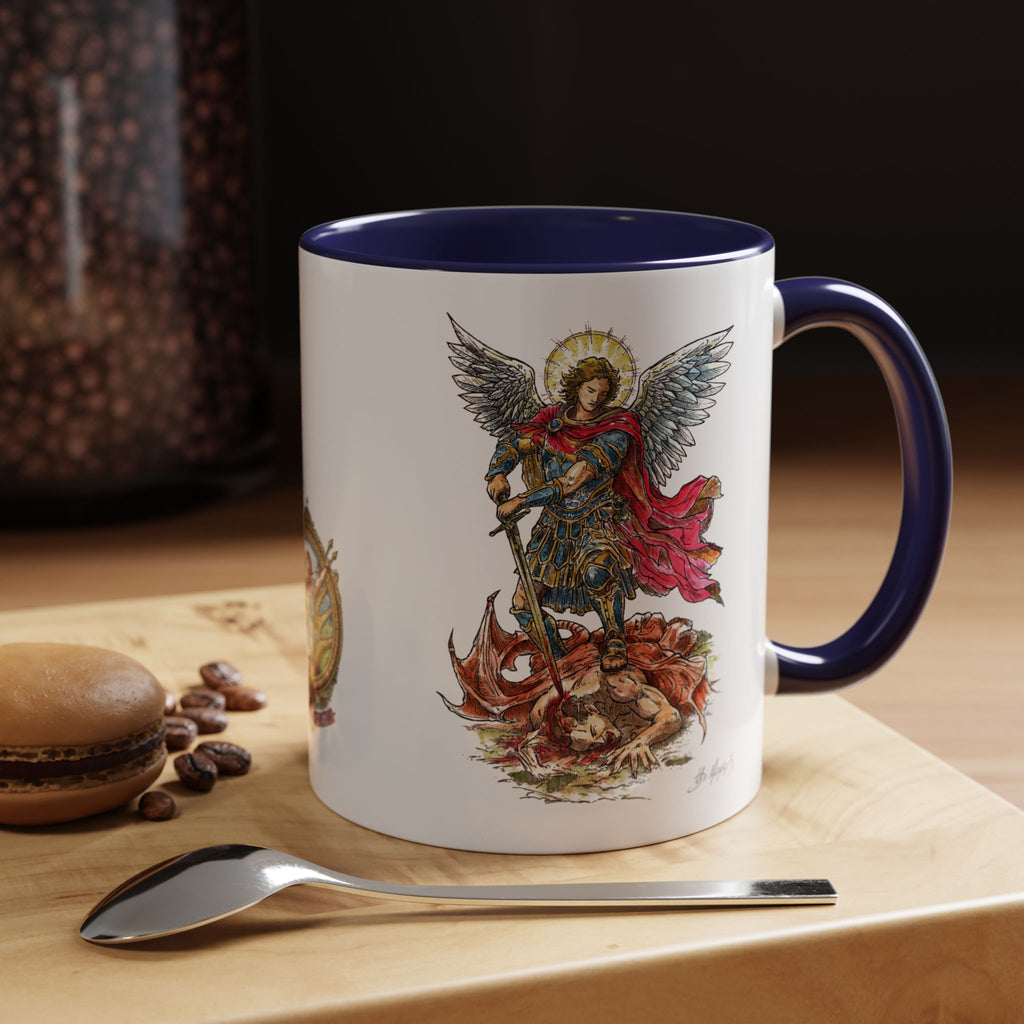 St. Michael Archangel Illustration Coffee Mug | Accent 11/15oz