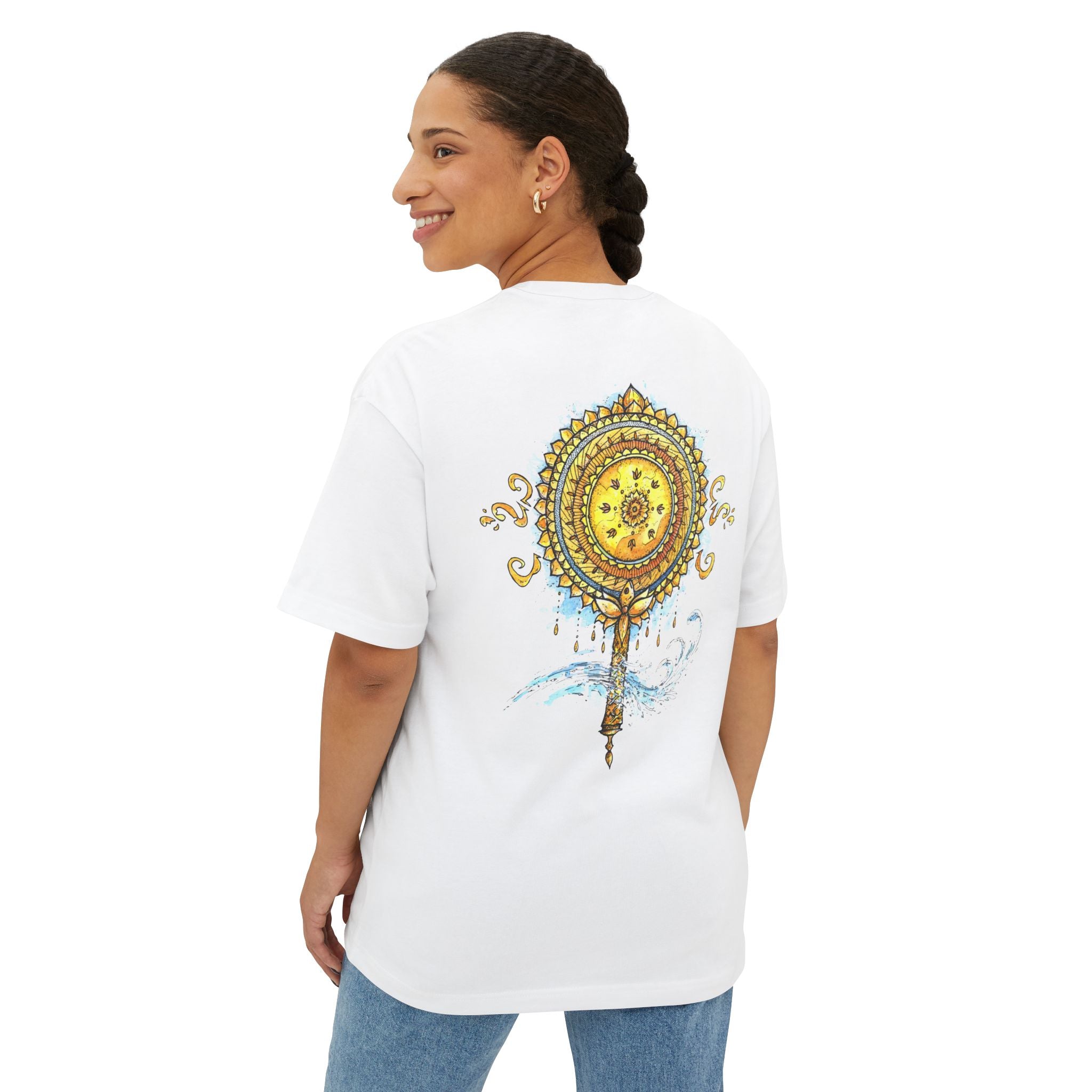 Oxum Golden Mandala Tee | Goddess of Love & Abundance Shirt