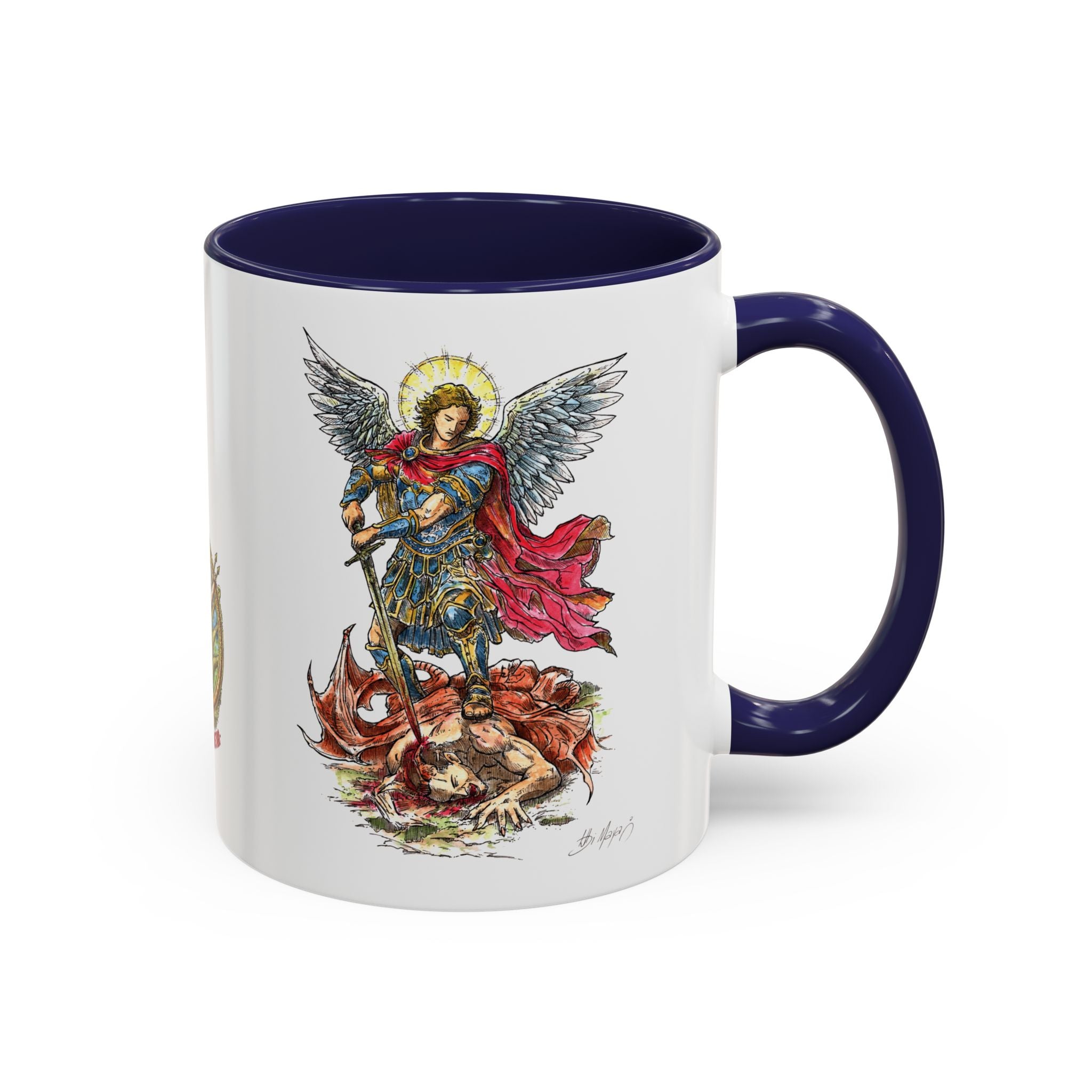 St. Michael Archangel Illustration Coffee Mug | Accent 11/15oz