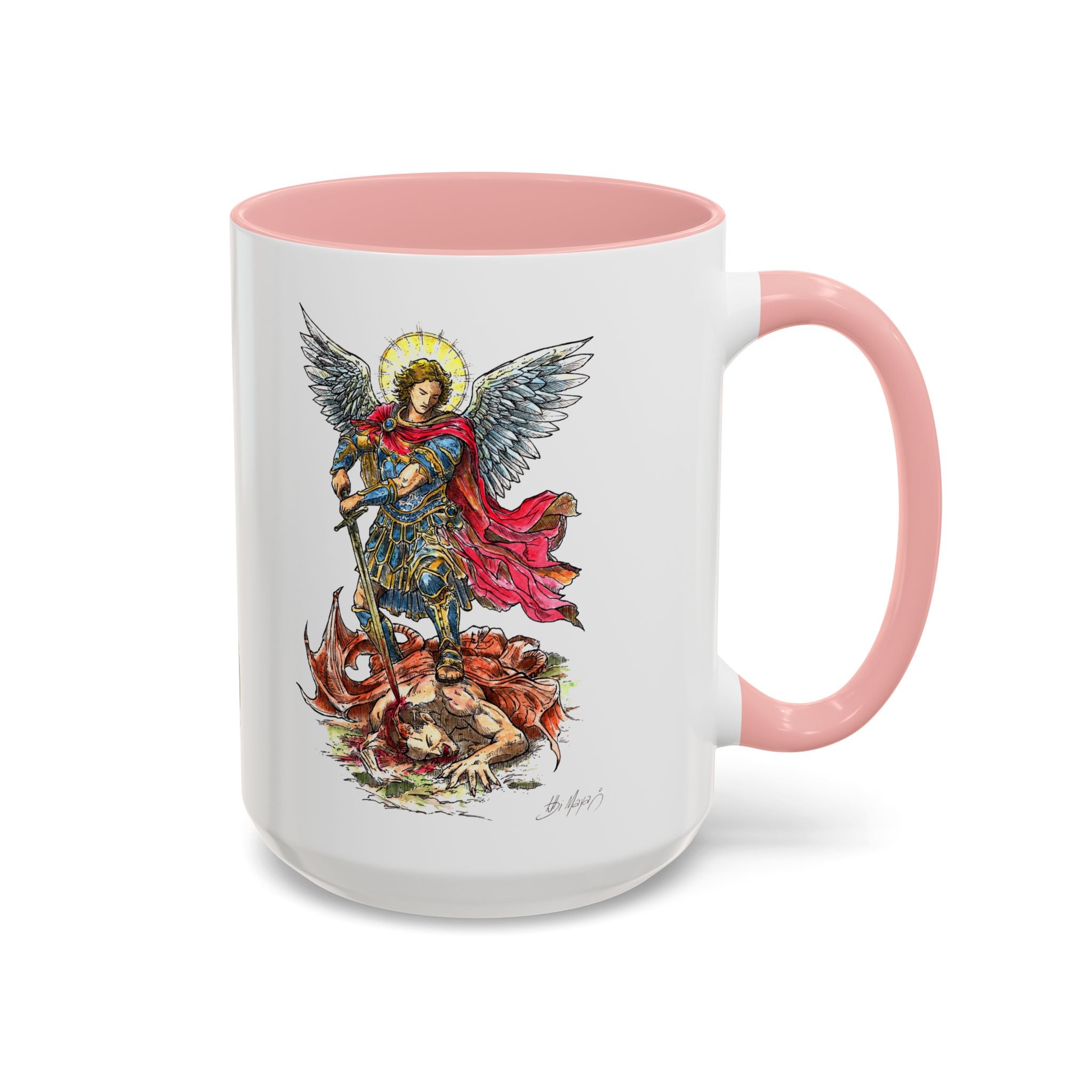 St. Michael Archangel Illustration Coffee Mug | Accent 11/15oz