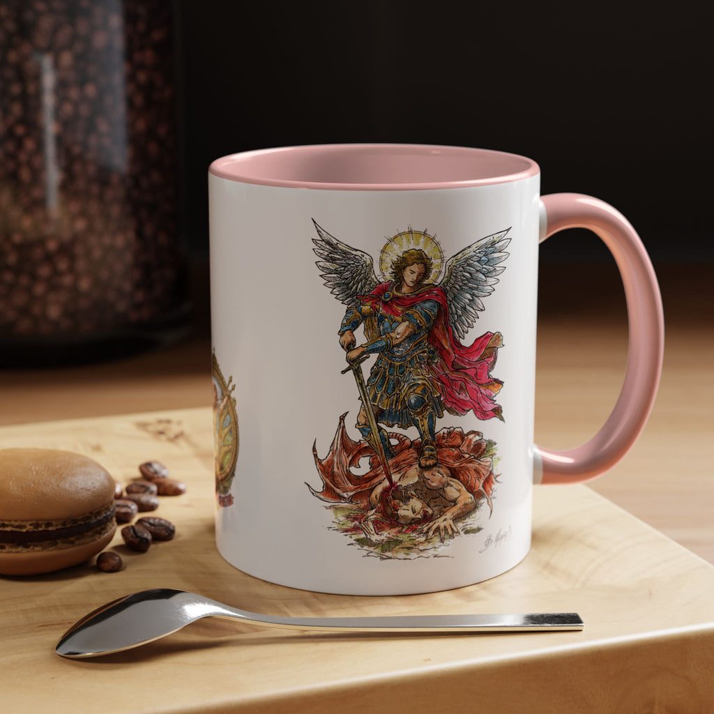 St. Michael Archangel Illustration Coffee Mug | Accent 11/15oz