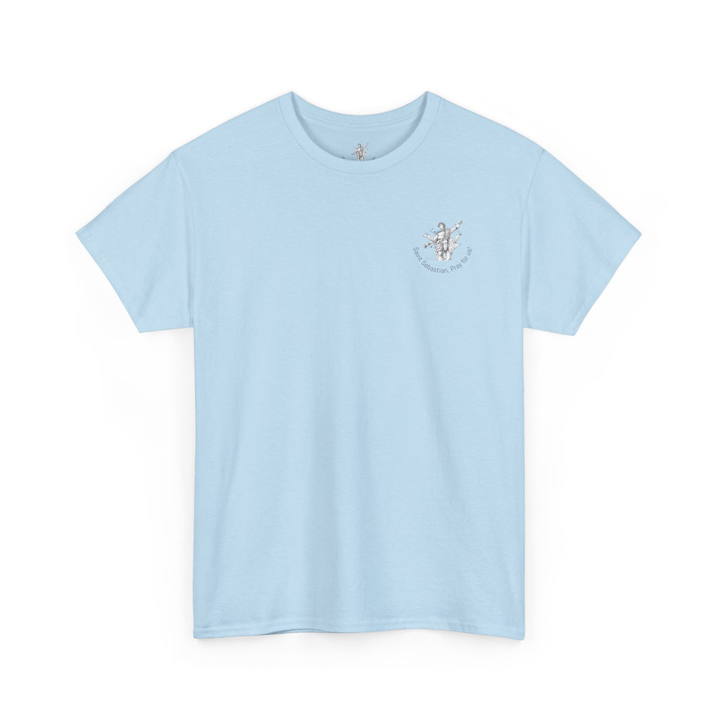 Saint Sebastian Illustration Tee | Vintage Religious Art, Martyrdom Design
