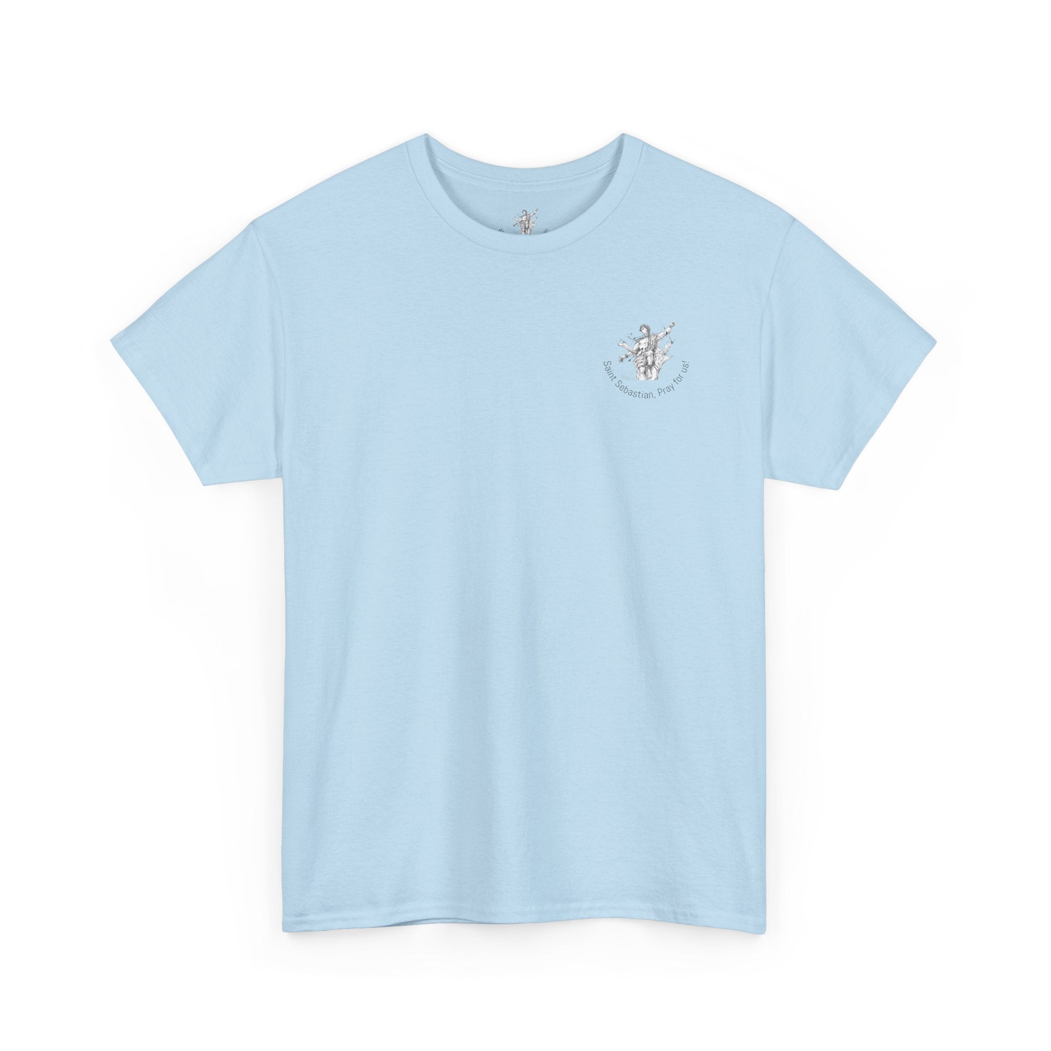 Saint Sebastian Illustration Tee | Vintage Religious Art, Martyrdom Design
