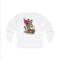 Saint George Slaying the Dragon Long Sleeve Shirt – Christian Warrior Saint Graphic Tee, Catholic Religious Apparel