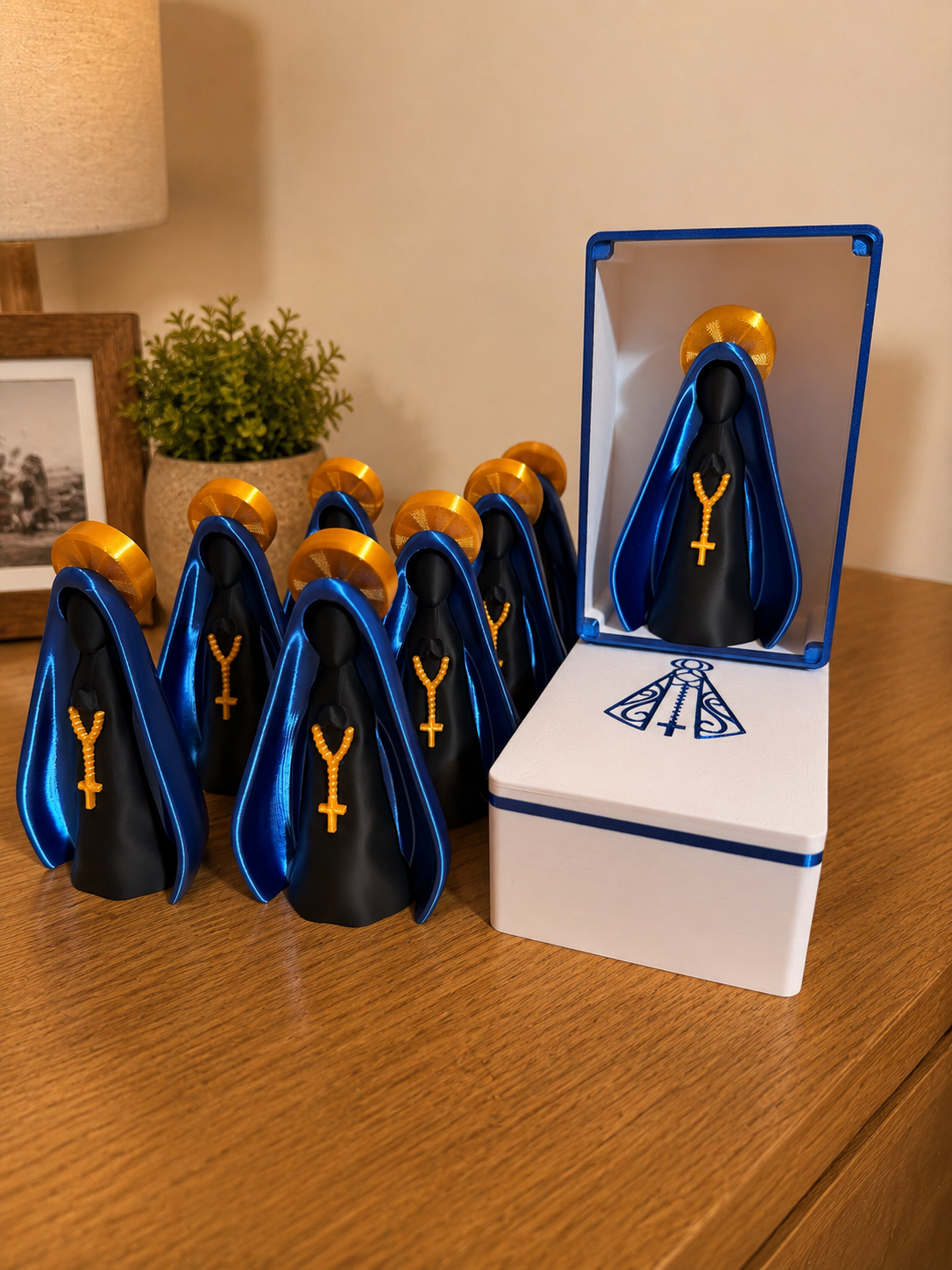 Our Lady of Aparecida Shrine Box with Statue & Keychain | Catholic Gift