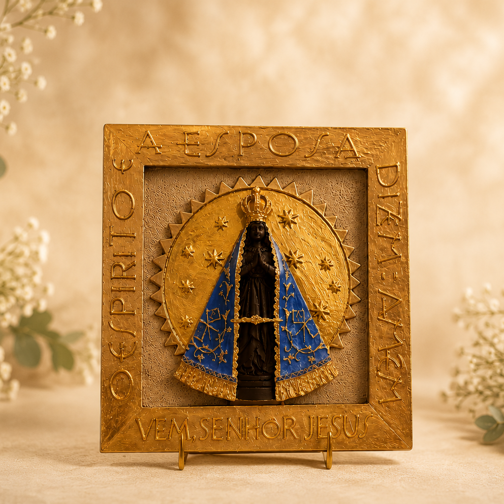 8x8” Sacred Plaque – “O Espírito e a Esposa dizem: Vem, Senhor Jesus”