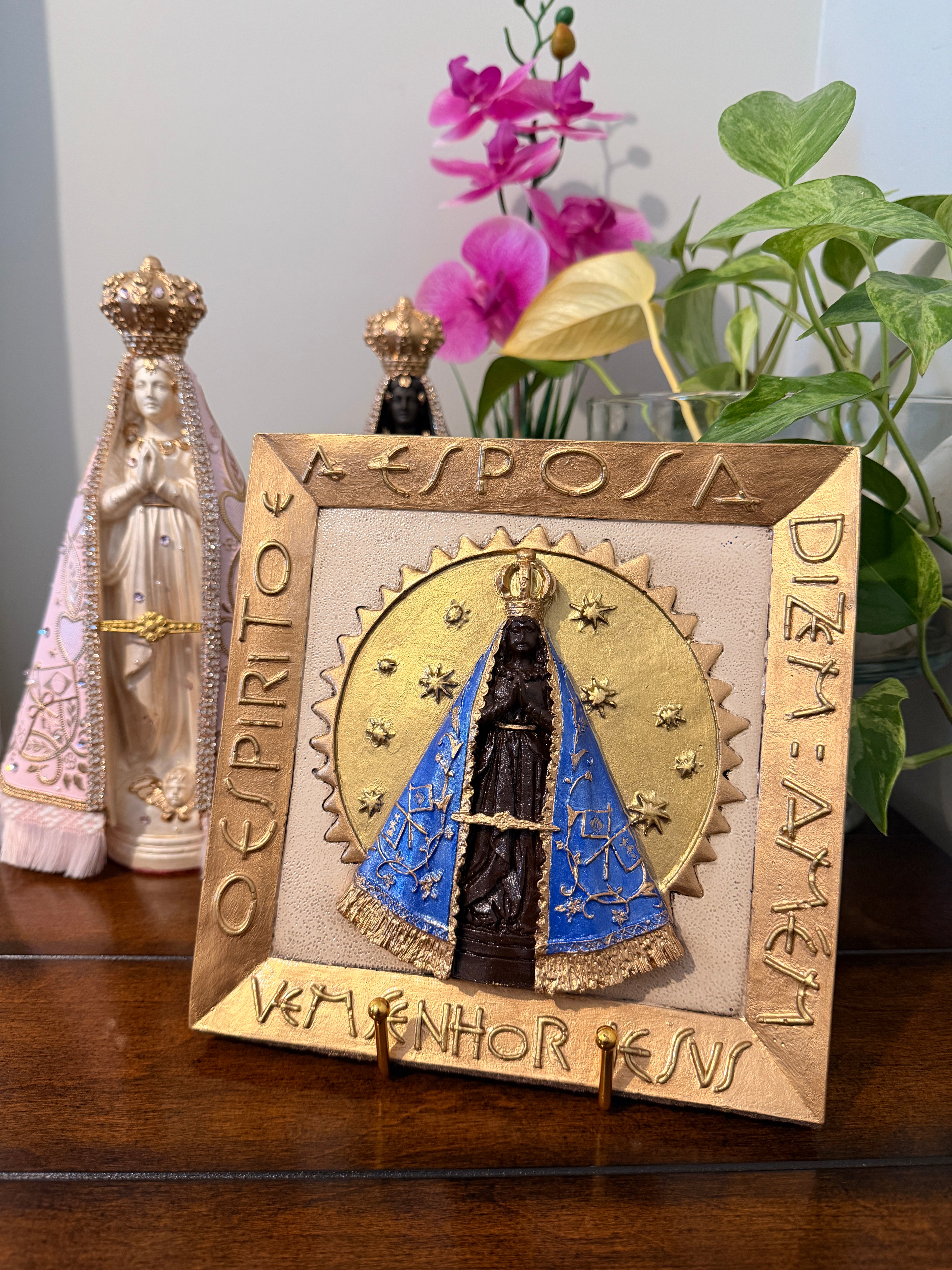 8x8” Sacred Plaque – “O Espírito e a Esposa dizem: Vem, Senhor Jesus”