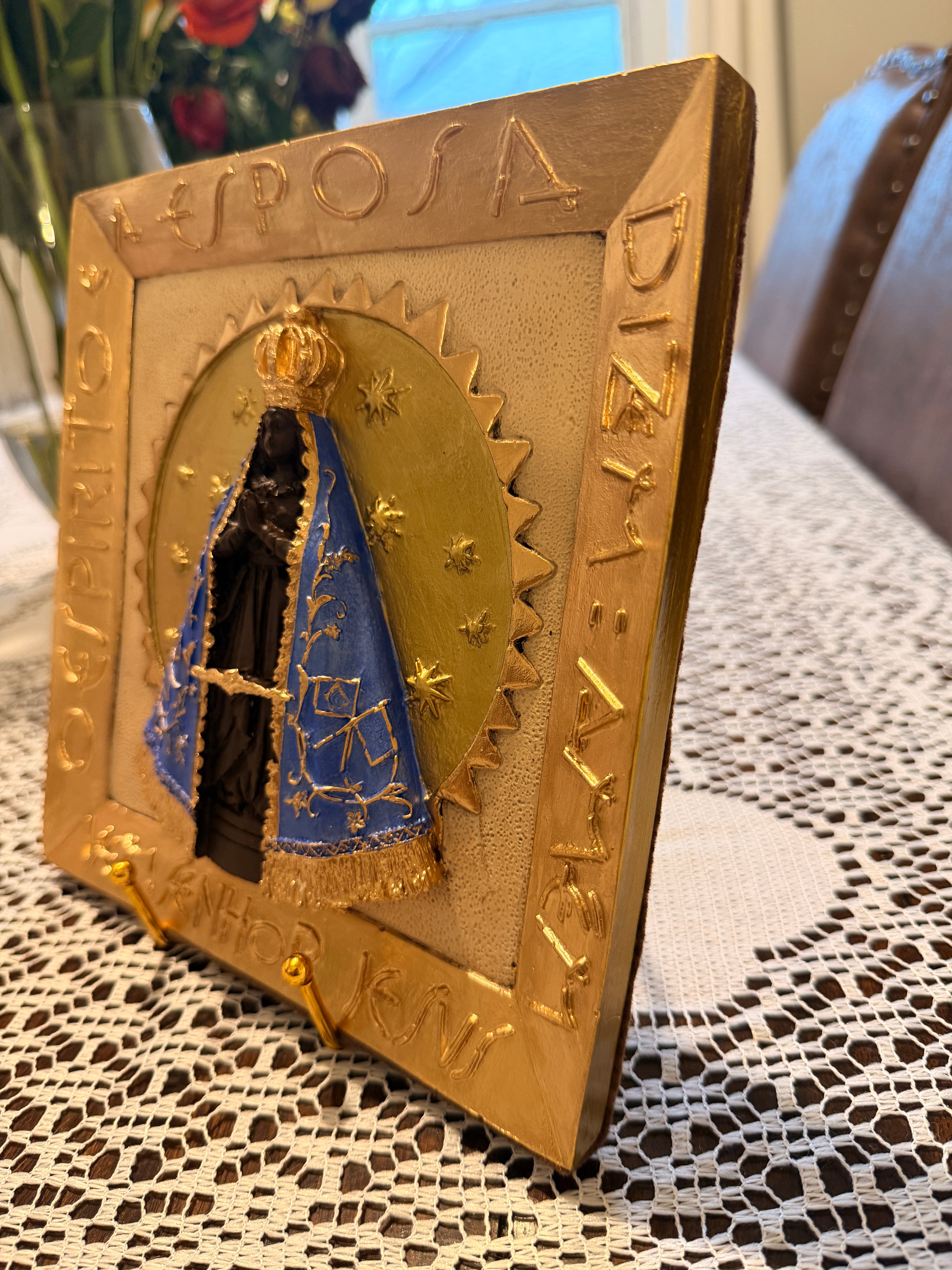 8x8” Sacred Plaque – “O Espírito e a Esposa dizem: Vem, Senhor Jesus”